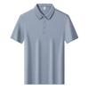 Plus Size Men's Quick-Dry Ice Silk Polo Shirt - Anti-Wrinkle, Short Sleeve, Summer Lapel Style, Loose Fit.