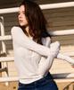 ERER Henley Neck Soft T-Shirt White