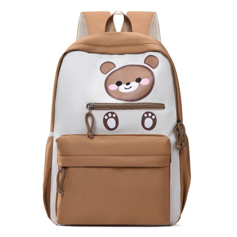

Новый милый мультяшный рюкзак с принтом, детский рюкзак, маленький рюкзак для детского сада, модный коричневый