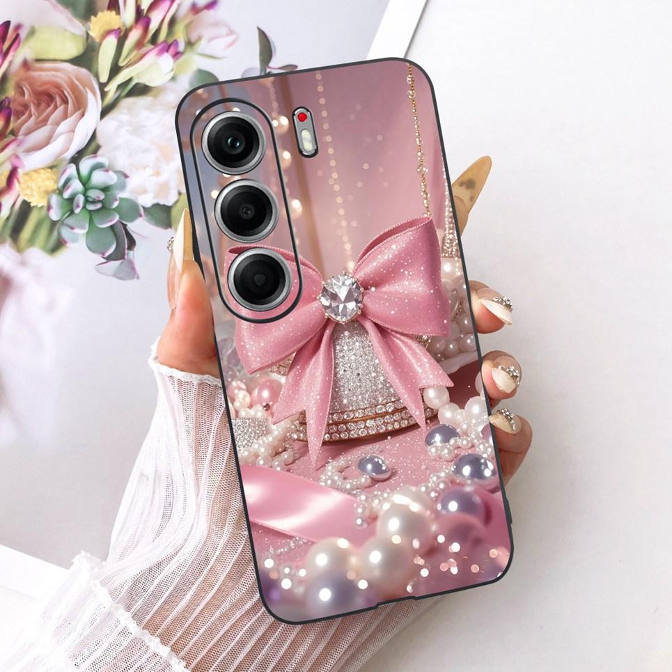 

For Tecno Camon 40 Pro 4G 5G Camon40 CM5 Phone Case Colorful Butterflu Flower Women Girly Soft Silicone Casing Matte Back Cover Camon 40 4G