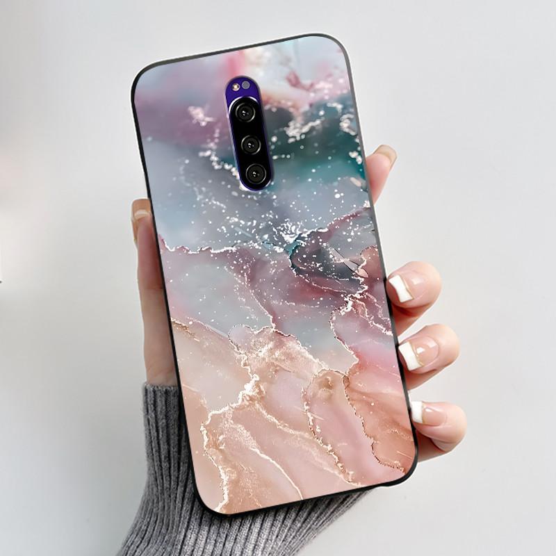 For Sony Xperia 1 Casing Luxury Cute Love Rabbit Funny Black TPU Soft Silicone Protective Back Cover For Sony Xperia1 Phone Case