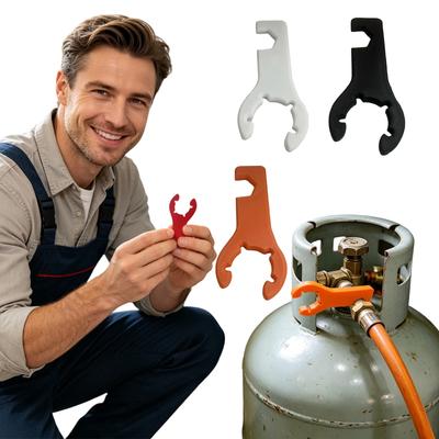 Enkel Pak Dubbele Kop Gasfles Sleutel Outdoor Kamperen Camper Keuken Gasafsluiter Openingsgereedschap voor Gasflessen en Cilinders