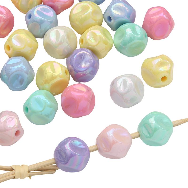 Acrylic Solid Color Beads for DIY Necklace & Bracelet Accessories