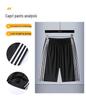Women's Sporty Three-Piece Set: M-8XL Crew Neck, Short Sleeve with Shorts, Casual Running Attire with Three Stripes for Summer.
