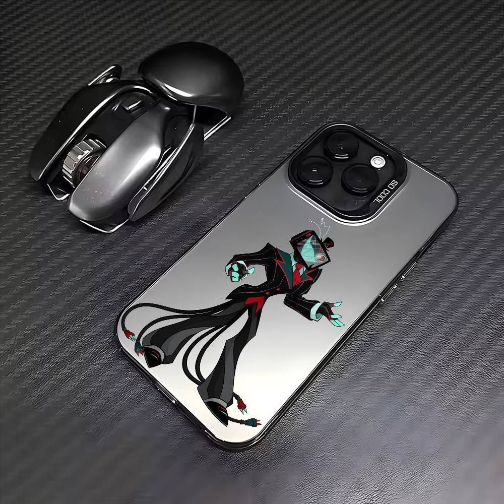 Vox H-Hazbin H-Hotel Colorful Silver Back Phone Case For IPhone 17 16 15 14 13 12 11 Plus Pro Max Plus