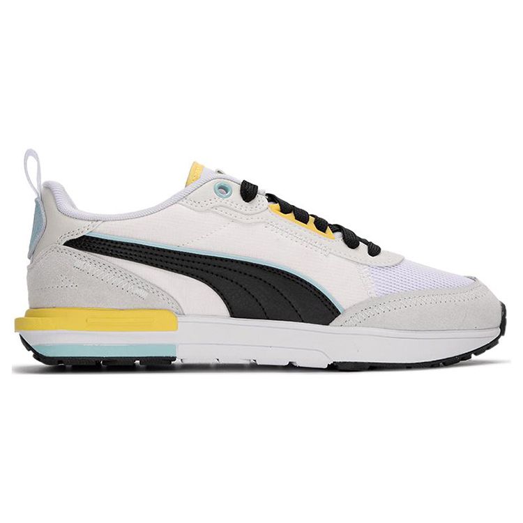 Puma R22 White Black Vaporous Grey Unisex Sneakers 383462-17