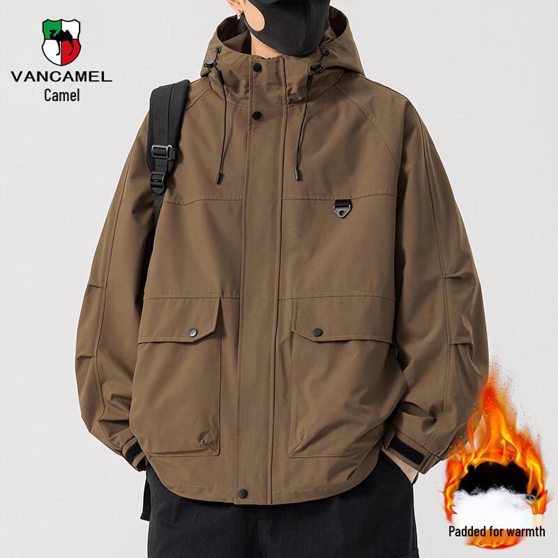 VANCAMEL Men s American Retro Hooded Padded Jacket XL
