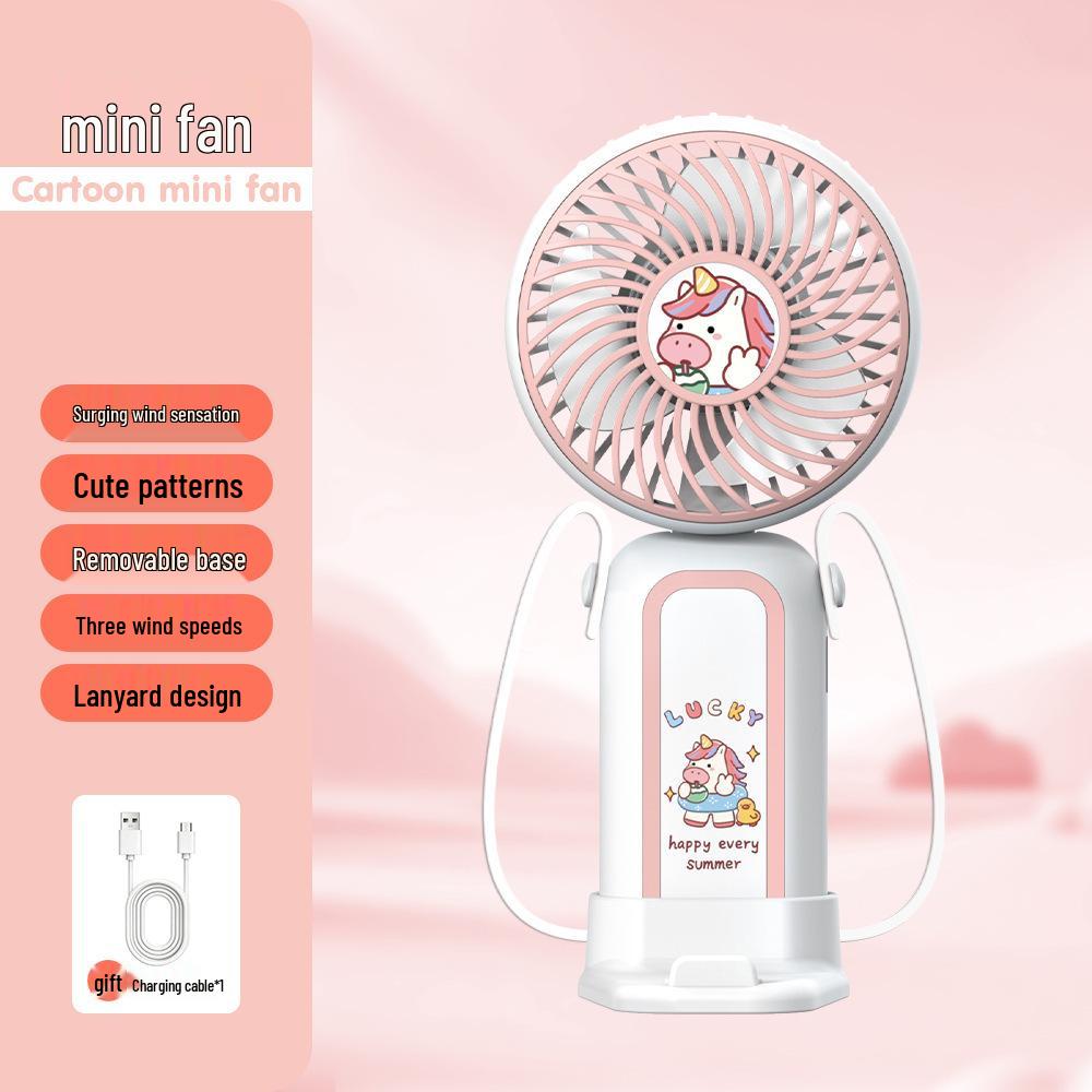 

2025 Summer Cartoon Desktop & Handheld Fan - 3-Speed USB Rechargeable Factory/Wholesale/Trade/Cross-border