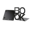 2pcs Bookend Book Stand Support Sample Bookend Iron Desktop Art Non Slip Rack Shelf Holder School Stationery Office Accessories