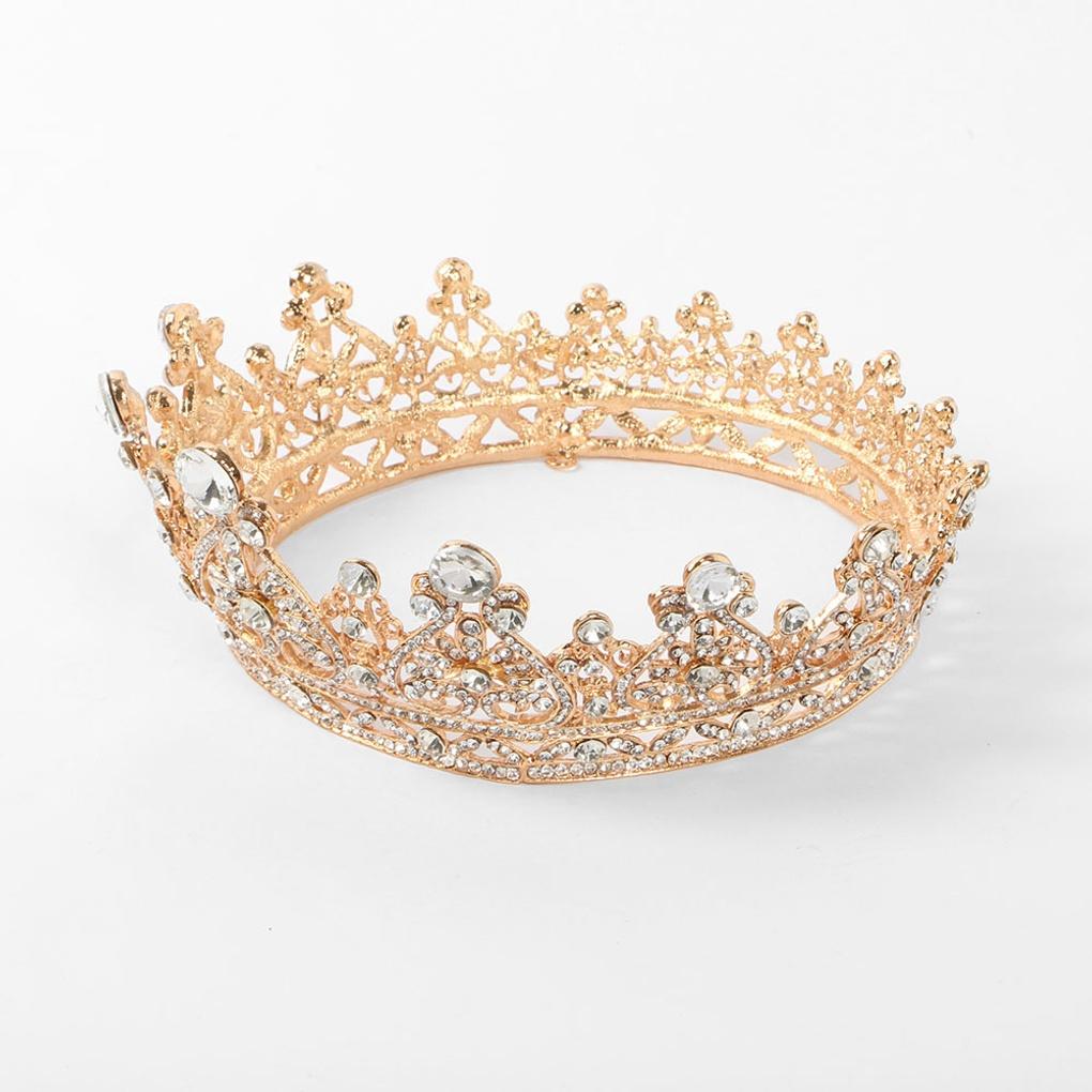 Women's Simple Tiara Accessory Self-Wedding Bridal Hair Crown