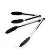 9/12inch Kitchen Tongs Silicone Baking Cooking BBQ Non-stick Bread Salad Clip