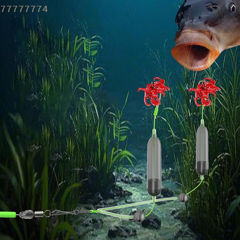 Highly-Durable Anti-separation Base Fishing Hook; 1PC Double Hook For Live Bait With Double Bait Keeper Barbs