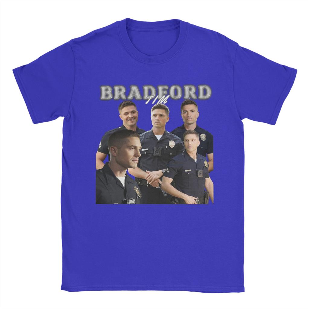 Mens Tim Bradford Eric Winter The Rookie T Shirt Pure Cotton Clothes Leisure Short Sleeve O Neck Tees Original TShirts