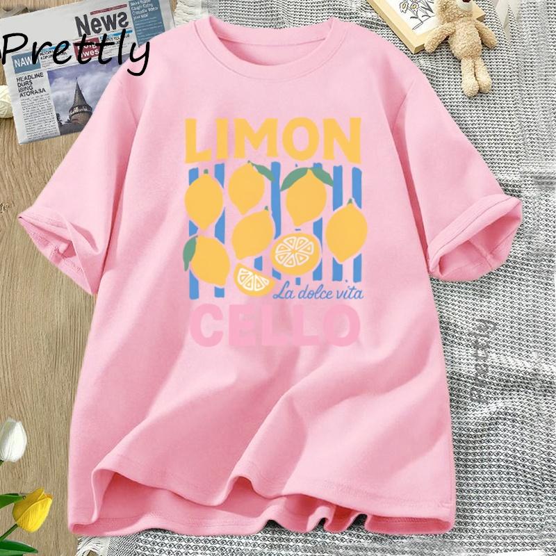 Limoncello T Shirt Summer Fuits La Dolce Vita Lemon Tee Retro Italian Summer TShirt Graphic Tee Y2k Clothes Short Sleeve Unisex