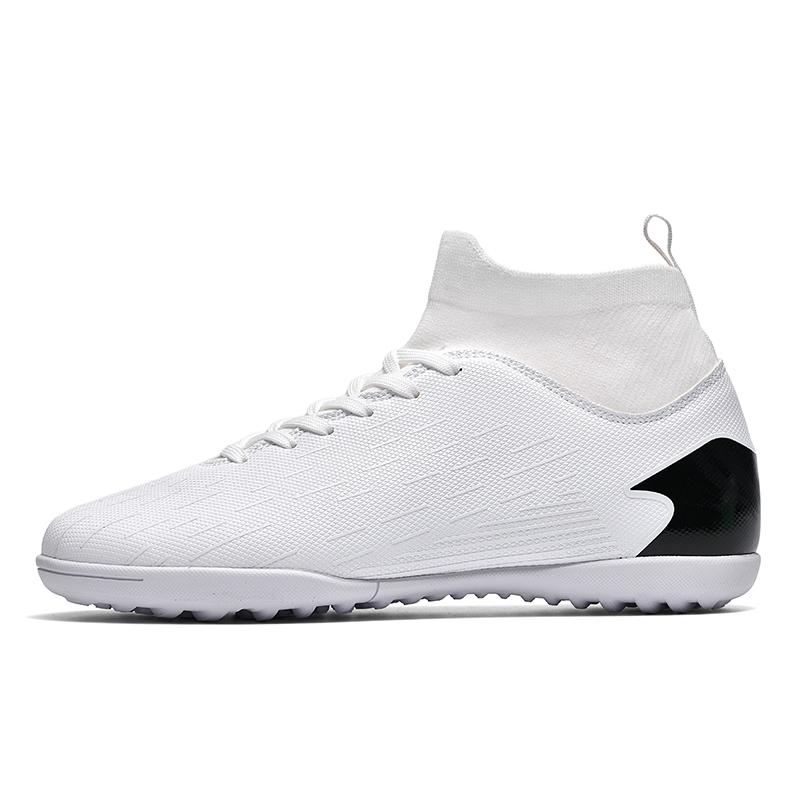 

Мужские футбольные бутсы резиновые мягкие подошвы короткие гвозди искусственный газон кожа молодежные детские футбольные бутсы 35 белый