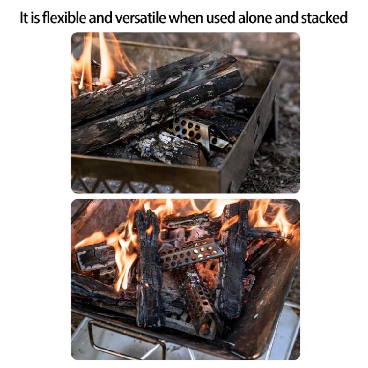 Light Camping Burners With Airflows Channel Stainless Steel Campfires Enhancer Tool For Efficient Wood Fuels Utilization