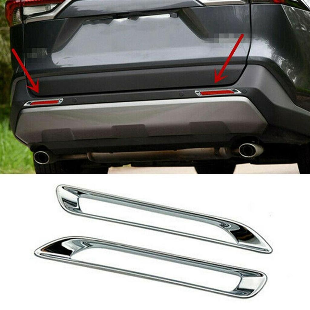For Toyota RAV4 RAV 4 2019-2022 2023 2024 Chrome Rear Foglight Cover Sticker Tail Fog Lights Lamp Trim Exterior Accessories,2pcs.