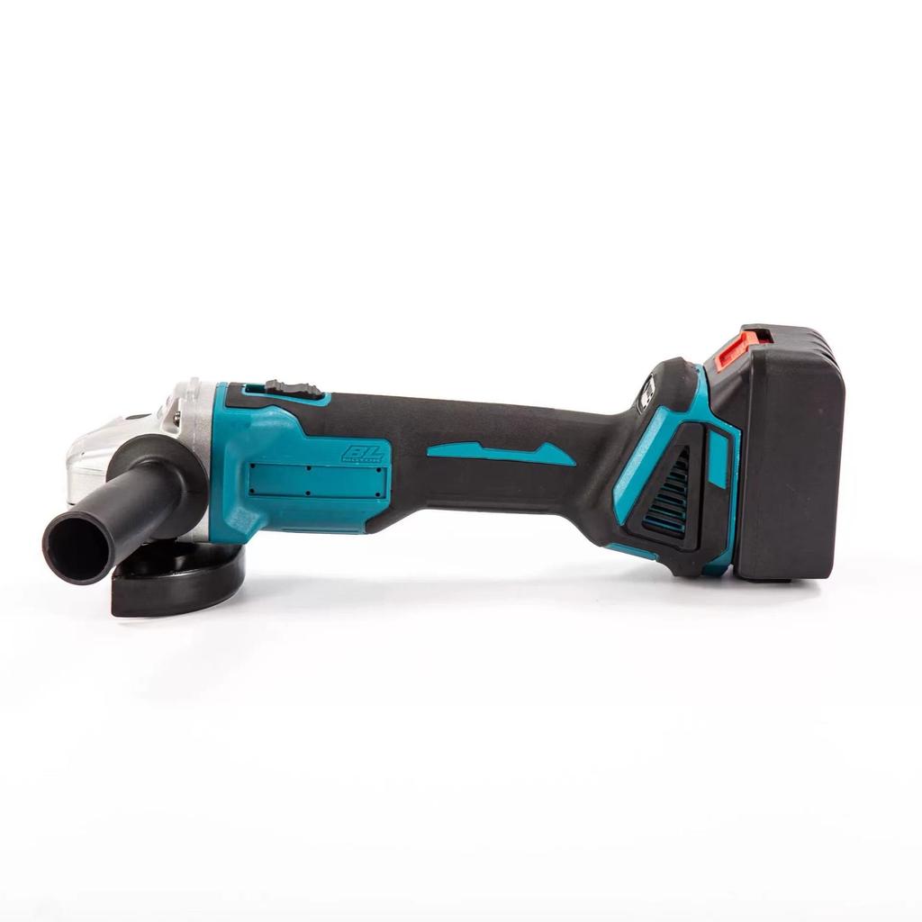 Cordless Brushless Angle Grinder with Rechargeable Lithium Battery - Electric Polisher and Handheld Cutting Machine