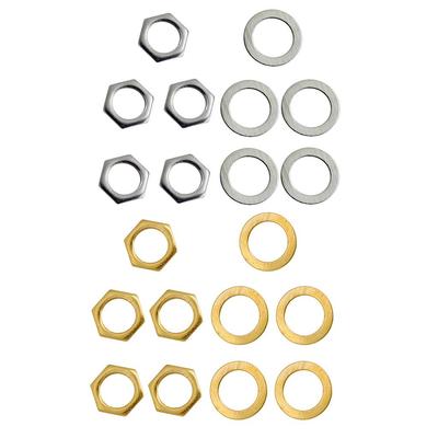 Set de piulițe pentru jack de chitară electrică de 9,36 mm cu șaibă de blocare, material fier, pentru manivele de chitară și ieșire jack