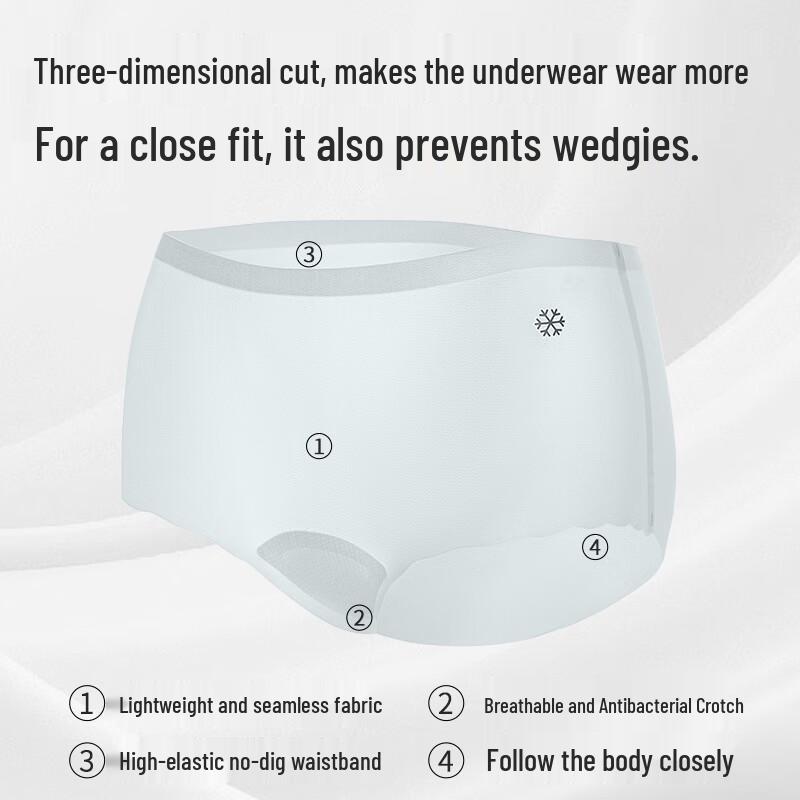 Sangliya Women's Seamless Silk Crotch Briefs