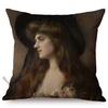Netherlands Painter Albert Lynch Charming Girl Oil Painting Art Decoration Pillow Case Sexy Woman Sofa Cushion Cover Cojines