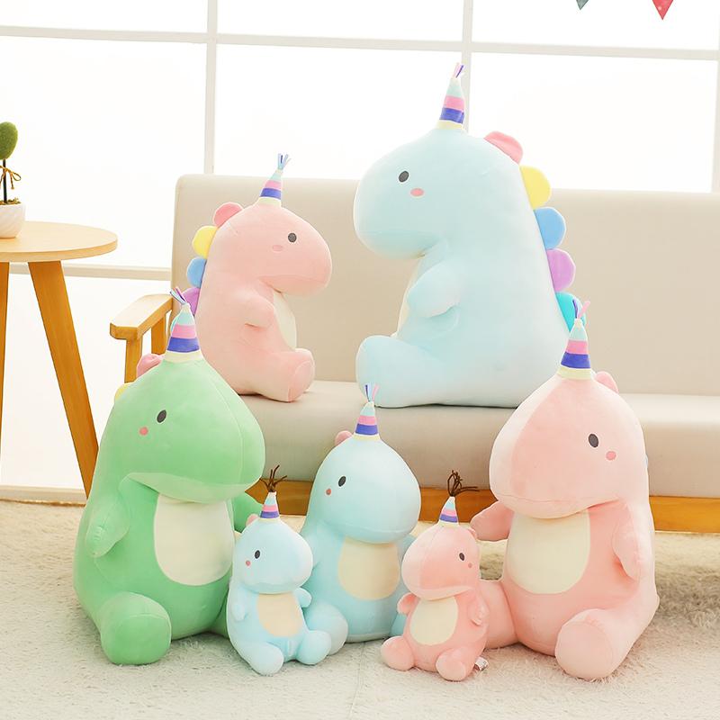Super Gentle Huggabe Dinosaur Plush Doll Cartoon Stuffed Animal Dino Toy designed for Hug Doll Sleep Pillow Valentine Present