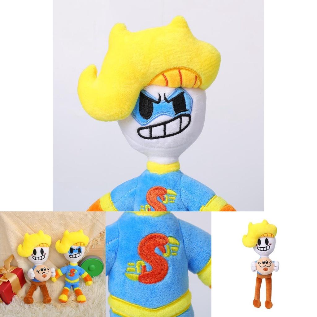 Peluche Supereroe Bryson And Ham Giocattolo di Peluche con Opzioni di Colore Marrone e Blu