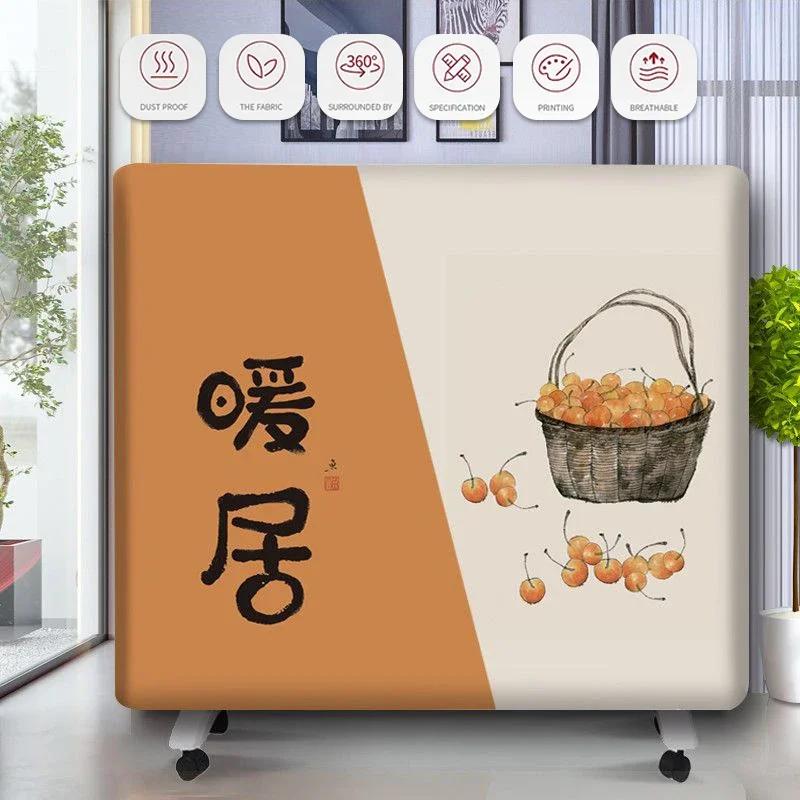 6 Sizes Cartoon Printed Radiator Dust Cover Household Oil Tin Dust Cover Heater Dust Cover Fabric Electric Heating