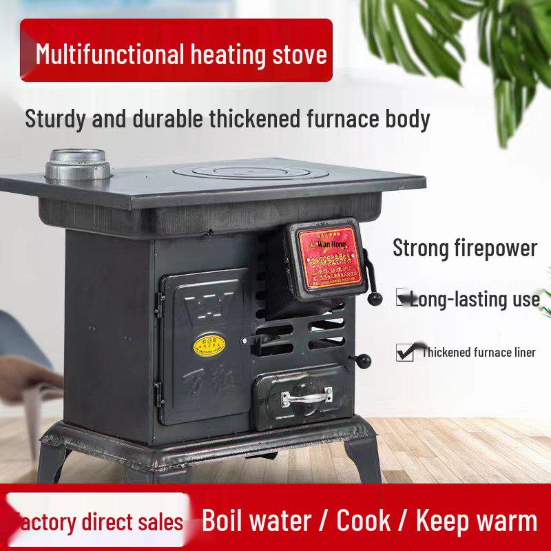 Dual-Use Smokeless Heating Stove for Firewood and Coal - Indoor Oven 