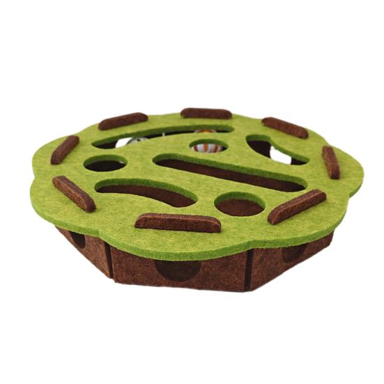 Cat Scratch Enrichment Box Interactive Felt Scratch Toy Fun Maze Box Cat Puzzle Toy