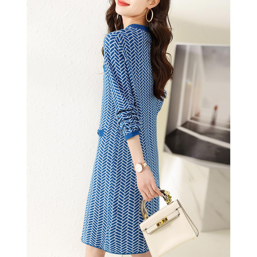 Herbst Neu Herbst Neuer Stil Stil Design Pendlerstil Strickkleid