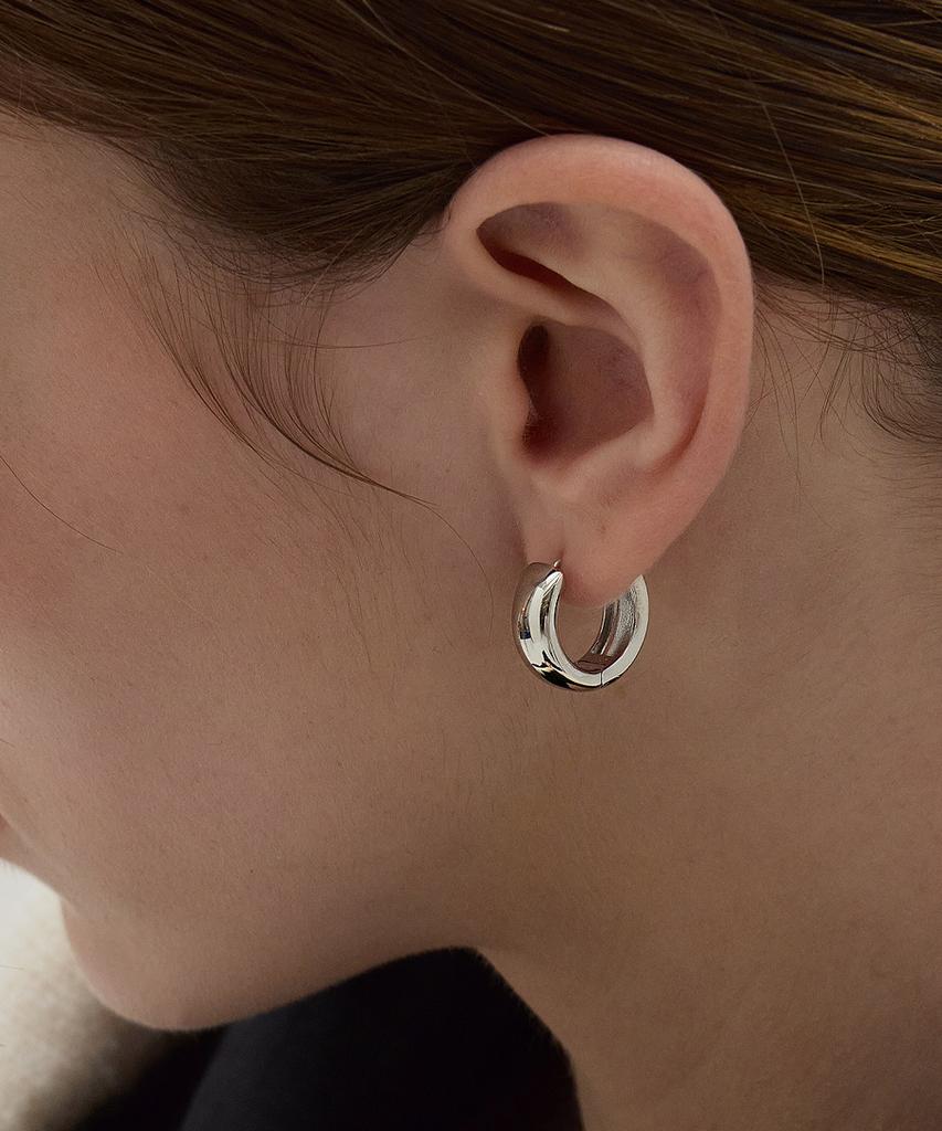 Dawnf 01H01M Polished Silver Earrings