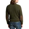 Polo Ralph Lauren Solid Color Crew Neck Ribbed Long Sleeve Sweater Men sweater Leaf-Green MNPOSWE16822011-300