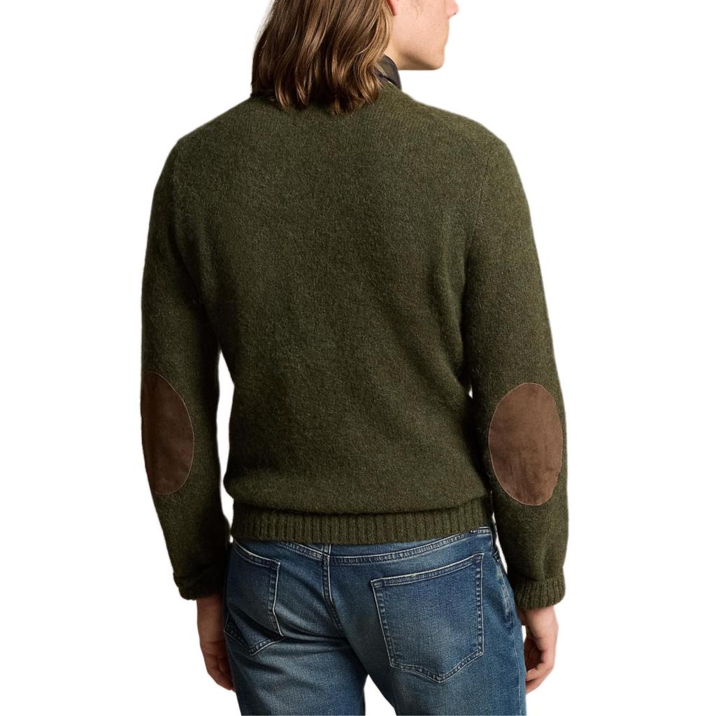 Polo Ralph Lauren Solid Color Crew Neck Ribbed Long Sleeve Sweater Men sweater Leaf-Green MNPOSWE16822011-300
