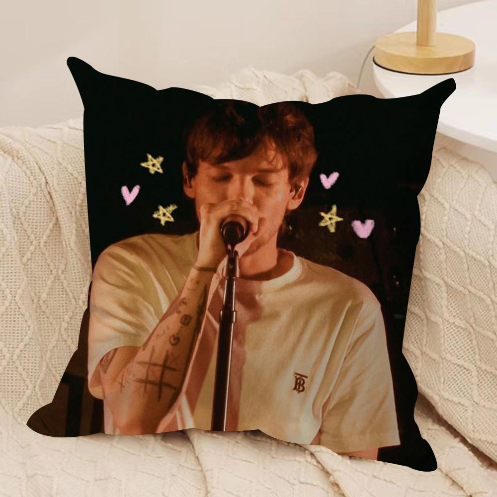 Louis Singer Tomlinsons Kissenbezug Seidiger Kurzer Plüsch Beidseitig Bedruckter Kissenbezug für Sofa Alle Jahreszeiten Heimdekoration Geschenk
