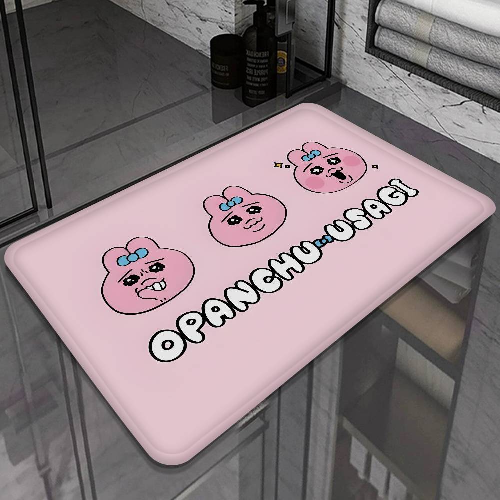 O-Opanchu U-Usagi Cartoon Cute Floor Mat Cheaper Anti-slip Modern Living Room Balcony Printed Bedside Mats