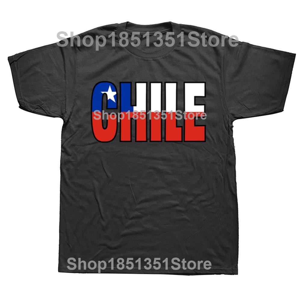 Funny Chile Chilean Flag Classic TShirt Graphic Tshirts Unisex Womens Fashion Casual Tshirt 100 Cotton Loose Oversized T Shirt