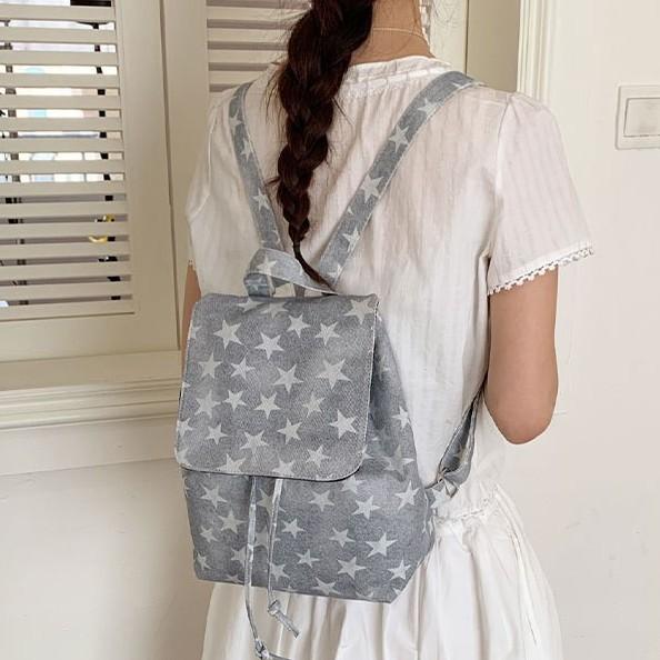 Schoolbag Korean version ins wind star mini backpack cowgirl lazy wind college student charming cute girl small backpack