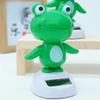 1-10PCS Cute Solar Powered Frog Car Dashboard Decor Animal Figurine Gift for Women Men Auto Interior Ornament Fun Desk Toy