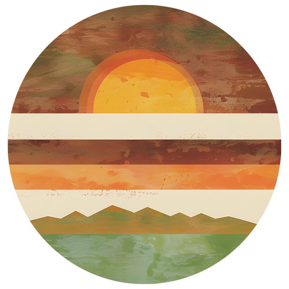 Fun-L023 Sonnenuntergang Sonnenuntergang Schlafzimmer Wohnzimmer Arbeitszimmer Hintergrund Landschaftsbau Wandaufkleber Aufkleber Selbstklebend