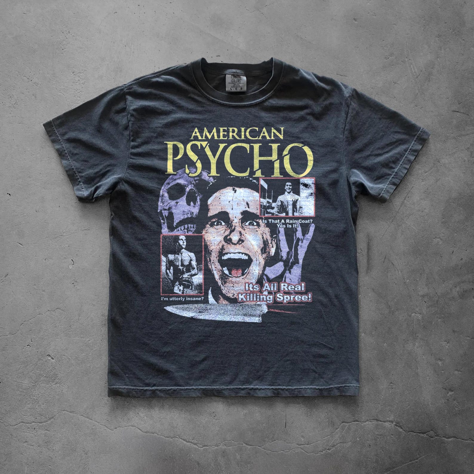 American Psycho Shirt, Vintage Horror Movie Graphic Tee L