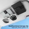 Pu Leather Car Sunshade Card Clip Sun Visor Organizer Multi-Pocket Holder Clip Panel Interior Sunglasses Storage Clip