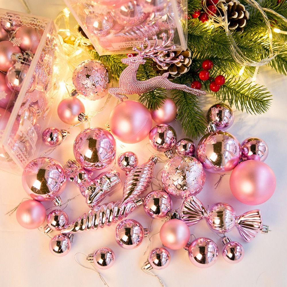 

30pcs/set Hanging Christmas Glow Ball Decoration Plastic Christmas Tree Ball Pendant New Year