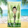 1pz Asciugamano da Spiaggia Mr Bean in Giro per il Mondo, Asciugamano da Spiaggia Assorbente ad Asciugatura Rapida, Asciugamano da Spiaggia per Sport all'Aperto e Nuoto, Morbido e Confortevole Y73043