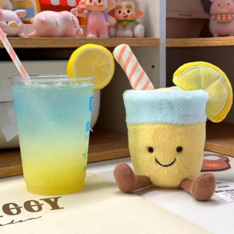 New In-Stock Jelly Cat Summer Coconut Backpack Pendant Lemonade Plush Cushion Home Bedroom Decorations Girl Gift