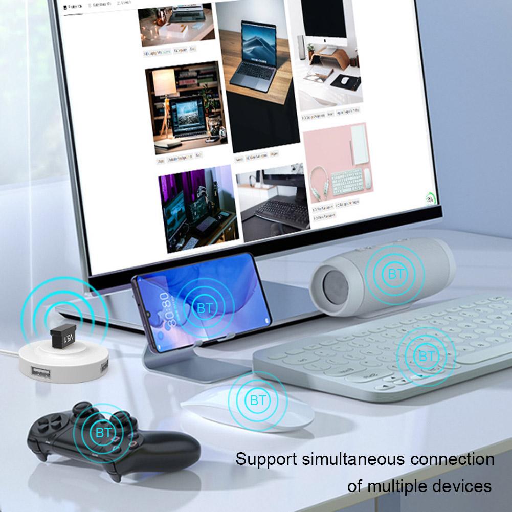 USB Bluetooth Adapter Handsfree Wireless Transmitter Receiver Audio Bluetooth Dongle Wireless USB Adapter for PC Computer Laptop
