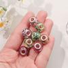 30/50/100pcs Large Hole European Colored Love Resin Beads European Pendant Bracelet Necklace DIY Bracelet Necklace Pen Jewelry Making