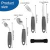 Set di posate adattive con manico testurizzato a presa facile, posate angolate con manico maggiorato, coltello, forchetta, cucchiaio per tremori alle mani, artrite, anziani