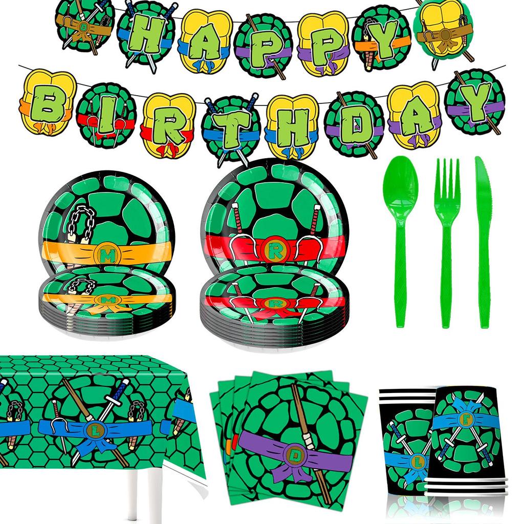 Teenage Mutant Ninja Turtles Kids' Party Tableware & Decoration Set
