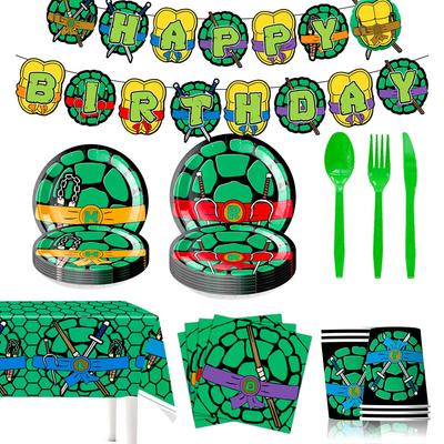 Teenage Mutant Ninja Turtles Kinderparty Geschirr- & Dekorationsset